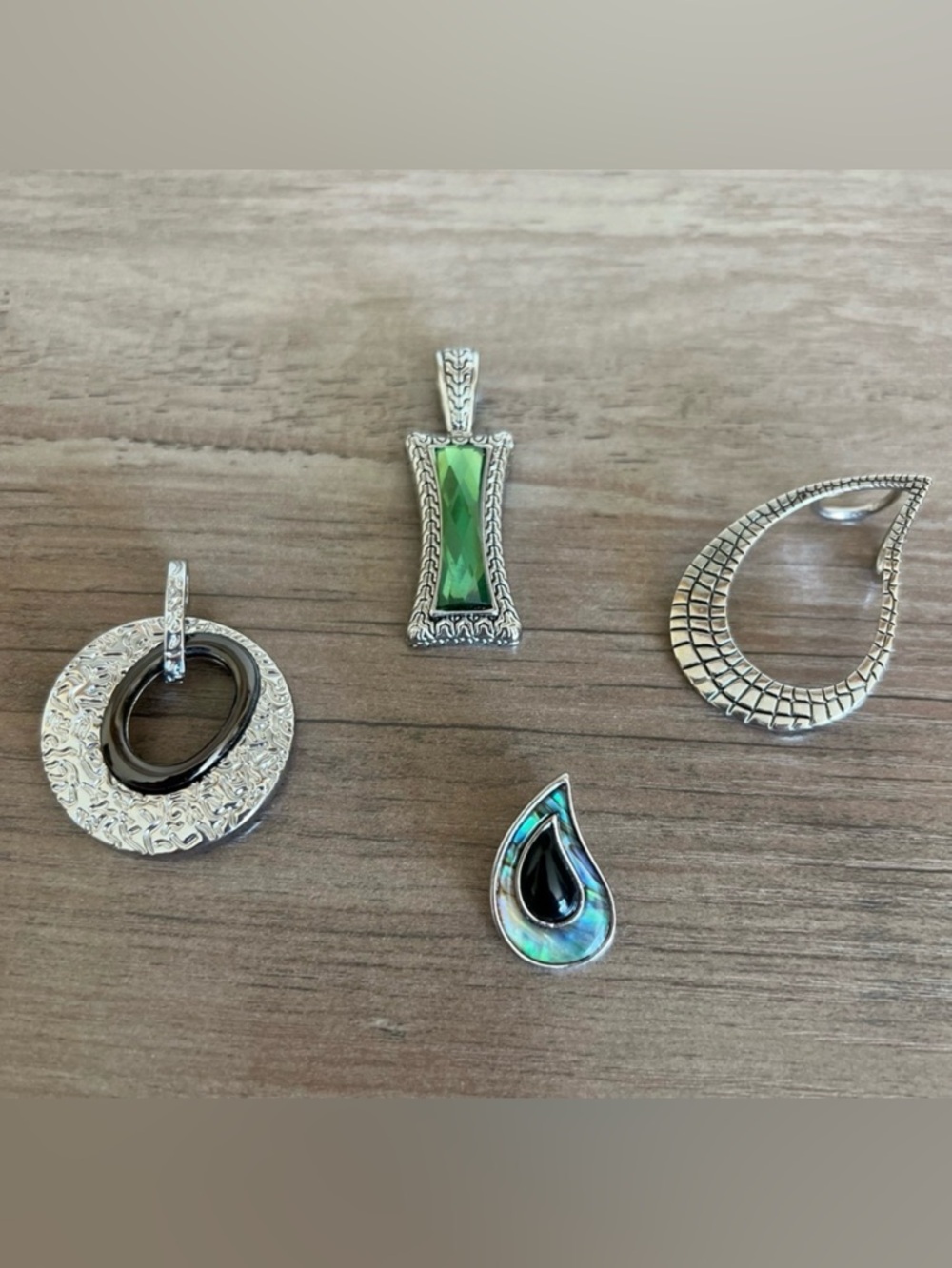 Lia Sophia Pendants Lot Of 4 Silver Tone No Chains Classy Jewelry Party